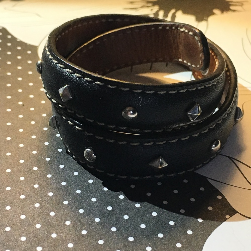 Coach leather wrap bracelet